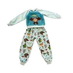 RAINFOREST Blue and White Monkey Pajama Set